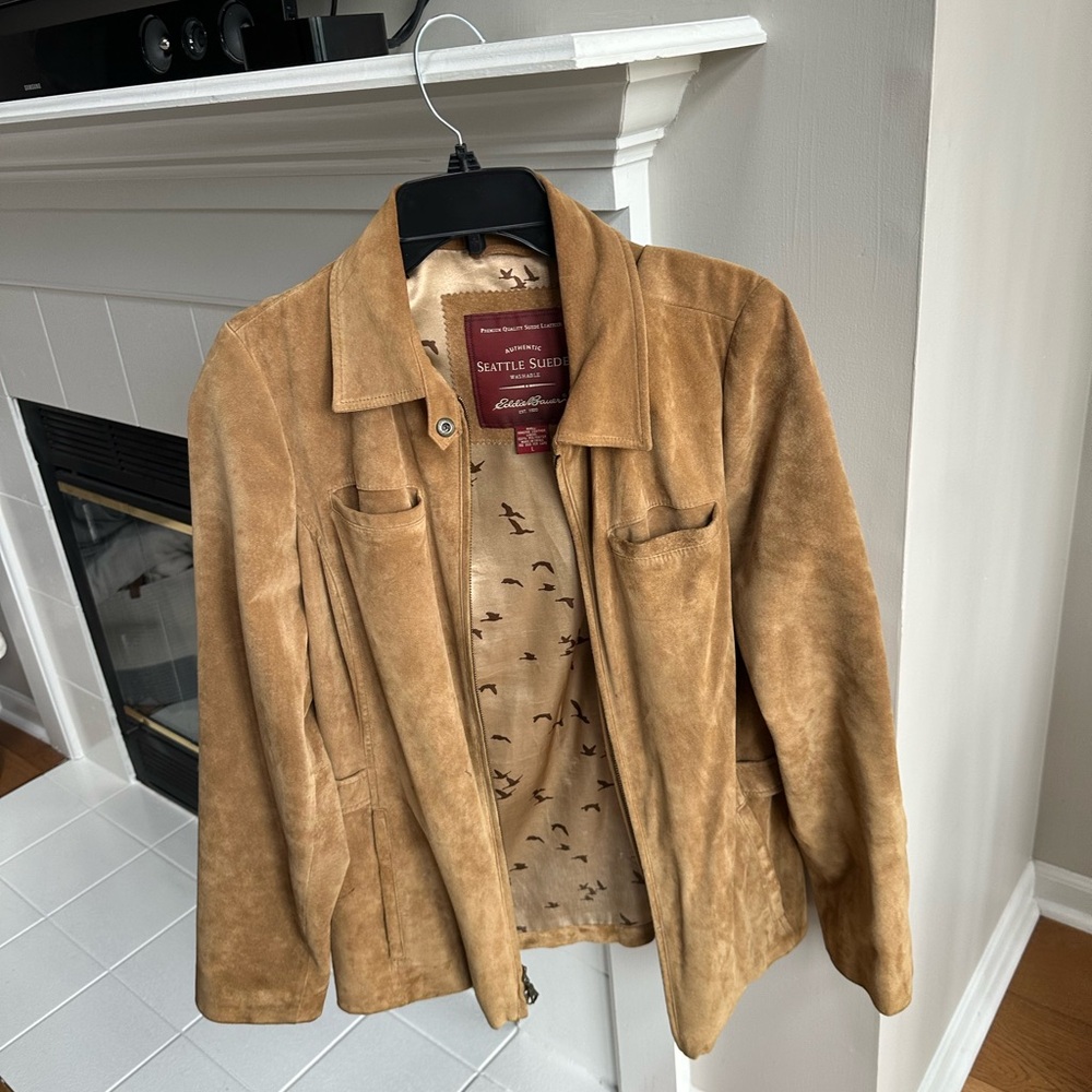 Eddie Bauer Tan Blazer Suede Jacket